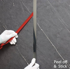 عود أكريلك فضي بديل الاستيل (لاصق ذاتي) 2×120سم