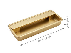 Recessed cabinet handle — gold