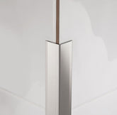 مجموعة 10 عود زوايا استانلس استيل 3سم فضي طول 3 متر