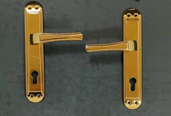 Turkish 731 cylinder-lock door handle set — gold