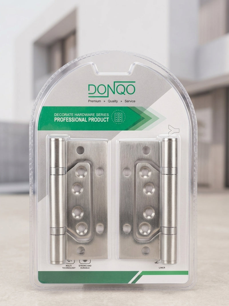 Butterfly door hinges — nickel