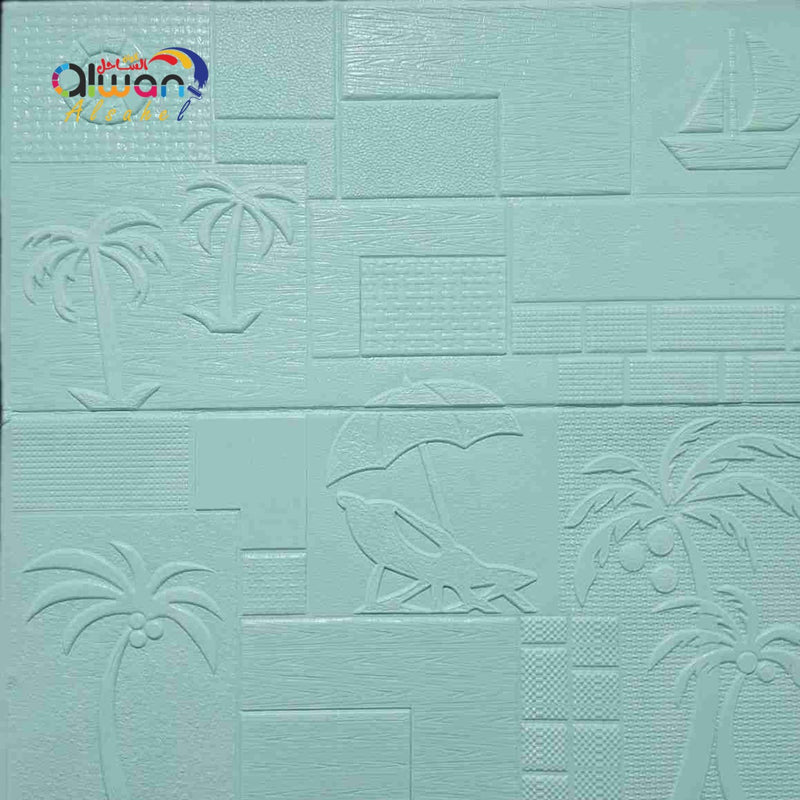 Modern foam tile — 8 mm 70 × 70 cm – blue