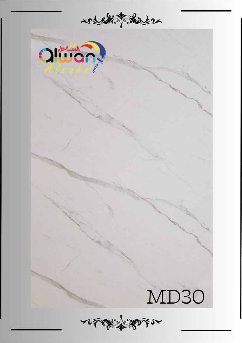 Marble-effect panel – white – code MD 30