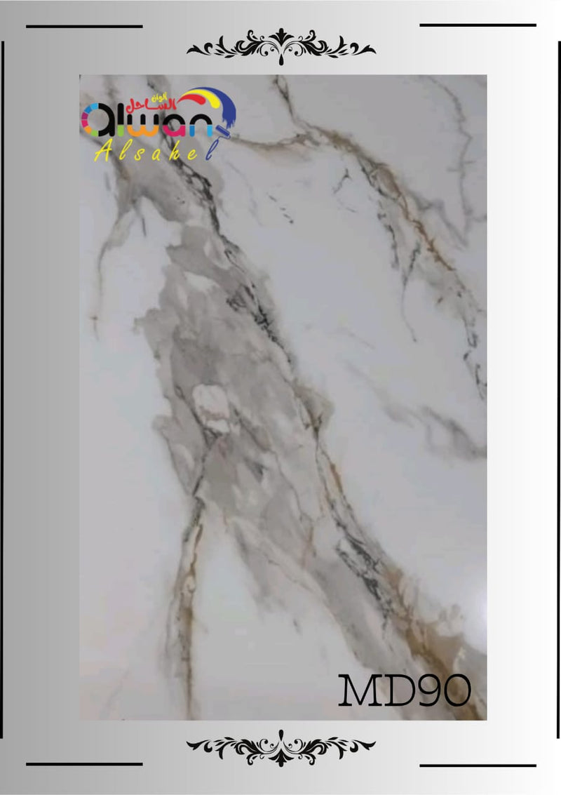 Marble-effect panel – white and gray – code MD 90