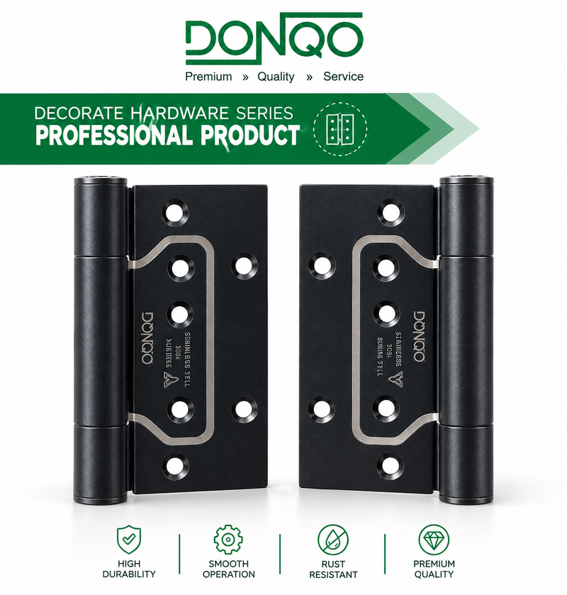 Butterfly door hinges — matte black