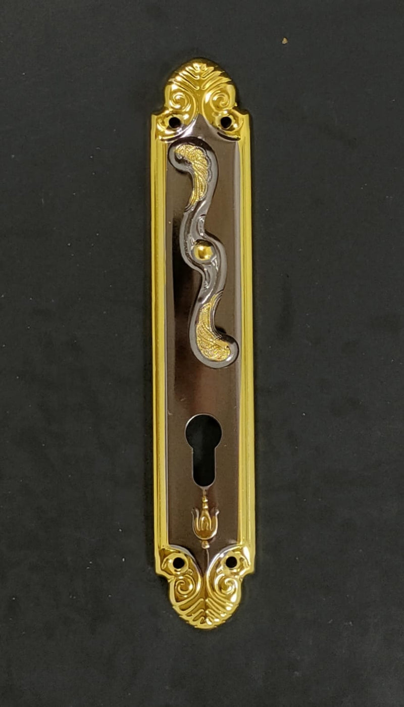 36 entrance door handle — gold and smoked finish