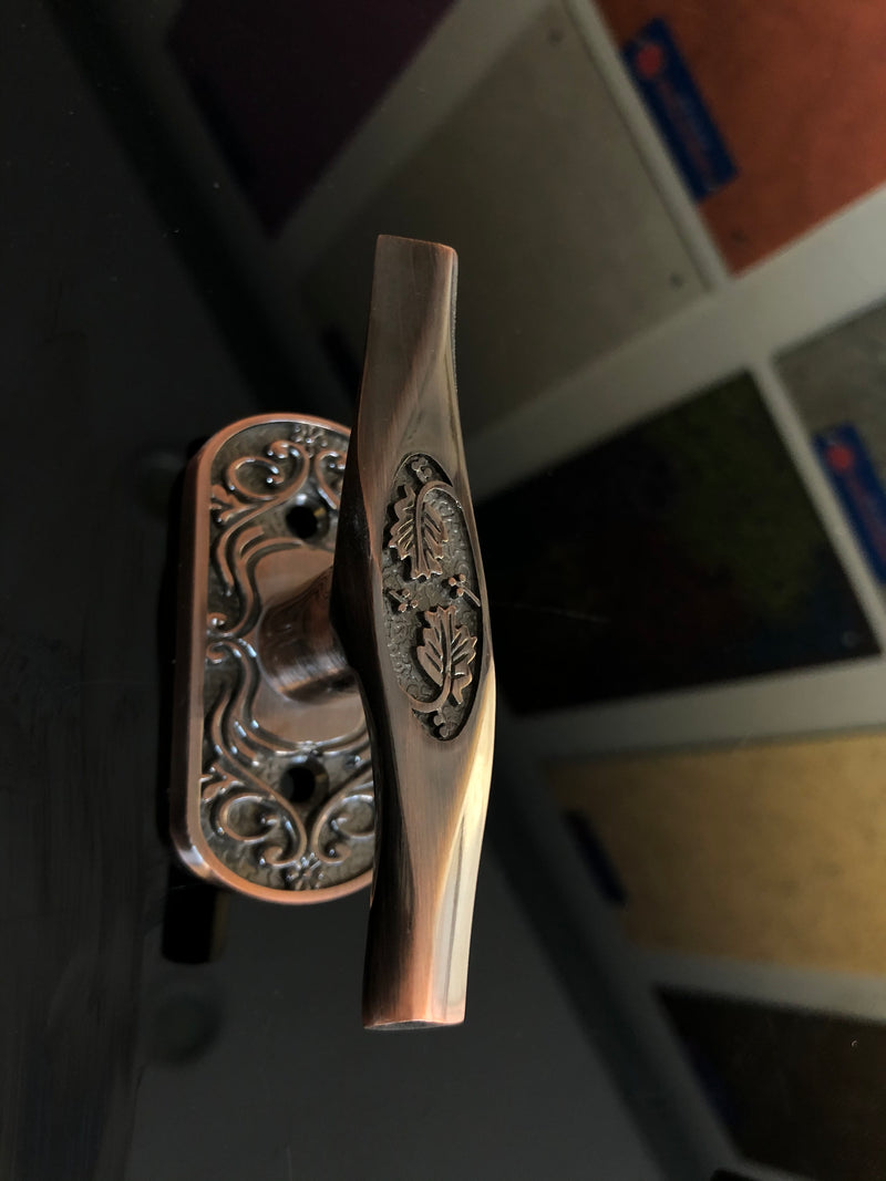103 window handle — red copper