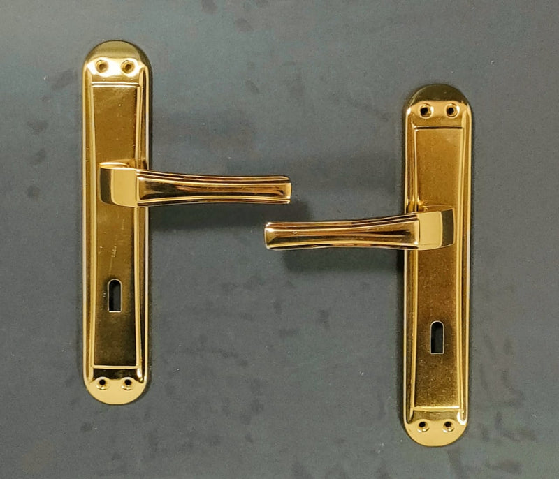 Turkish 731 interior door handle set — gold