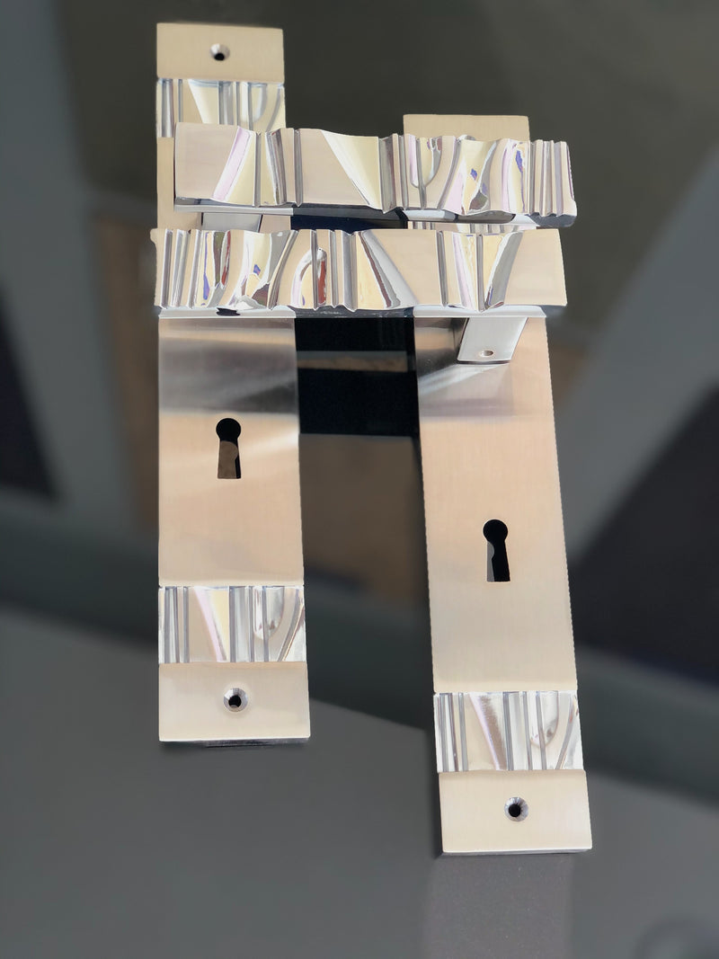 309 interior door handle set — silver