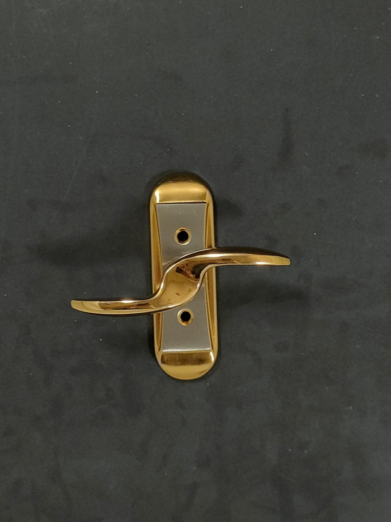 Turkish 710 window handle — gold and silver