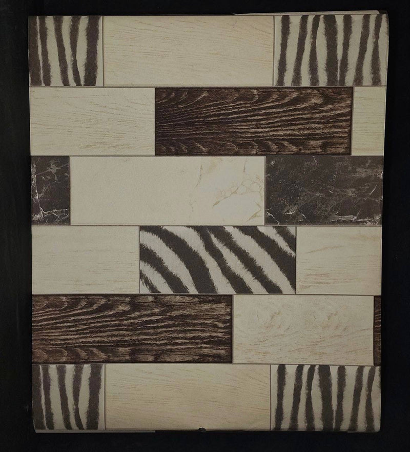 Wallpaper roll — 5 m – beige and brown